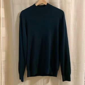 Brandless blue mock turtle neck